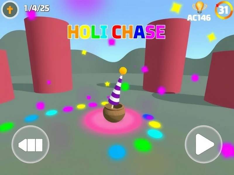 Holi Color Chase Game Screenshot